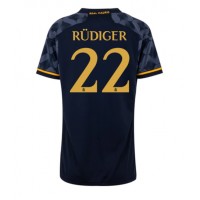 Zenski Nogometni Dres Real Madrid Antonio Rudiger #22 Gostujuci 2023-24 Kratak Rukav